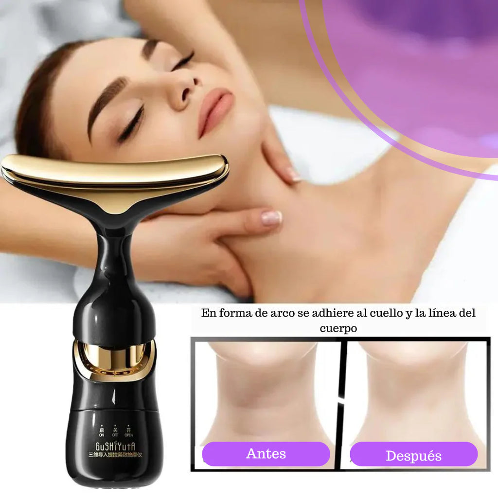 Masajeador facial LiftGlow Pro 3en1 cuello cara ojos