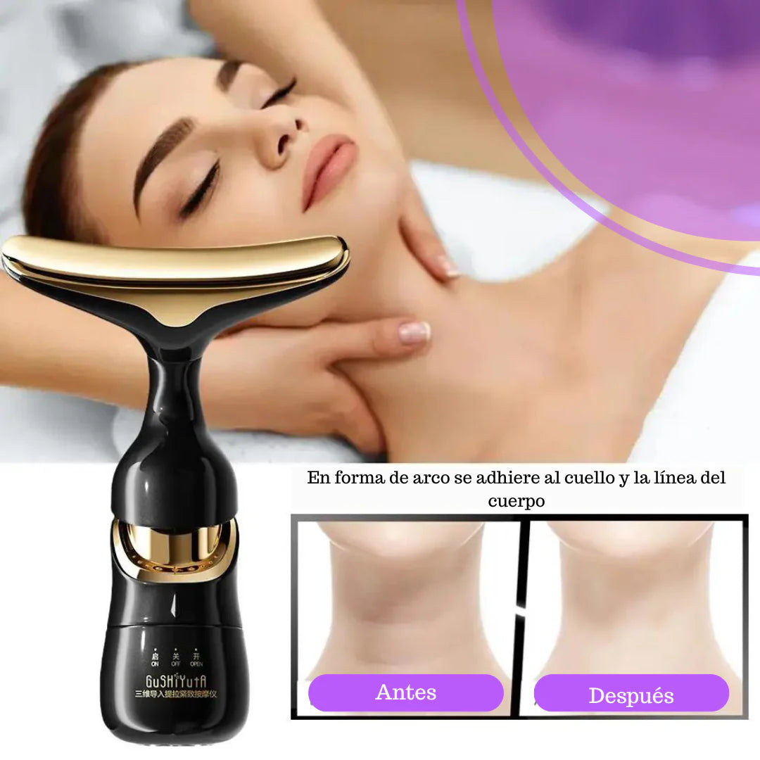 Masajeador facial LiftGlow Pro 3en1 cuello cara ojos
